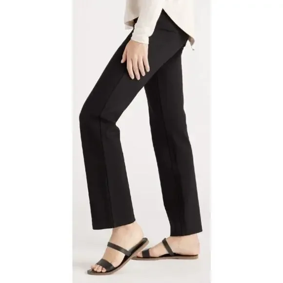 QUINCE NEW Ultra-Stretch Ponte Straight Leg Pant -Black - Regular / XS - Picture 3 of 5
